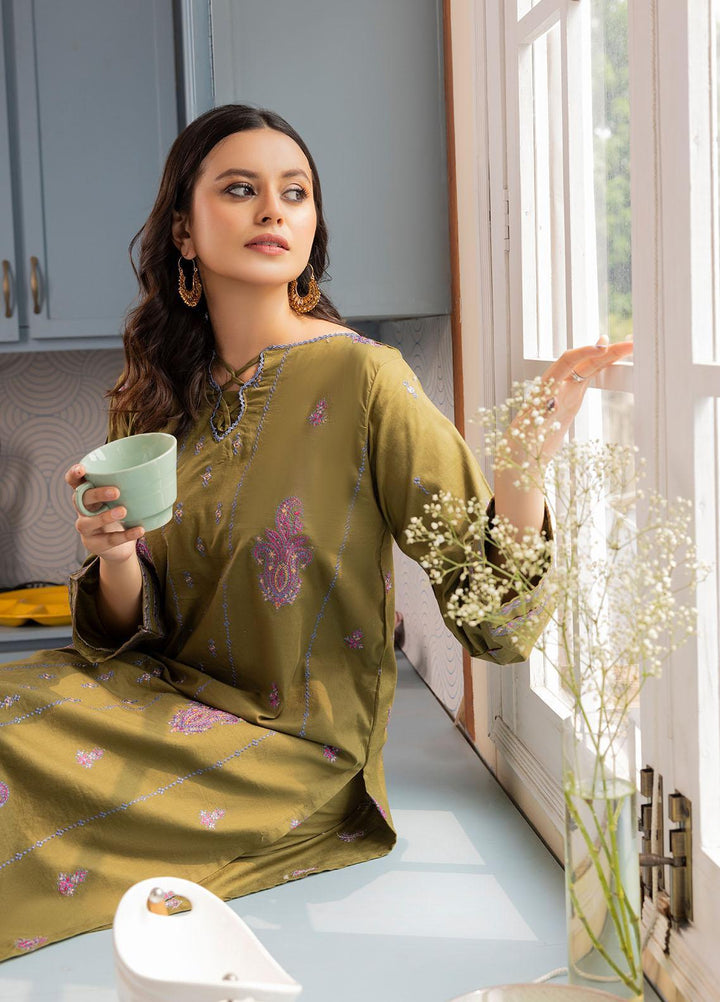 Mohagni Pret Embroidered Cotton 2 Piece Suit LEM-02