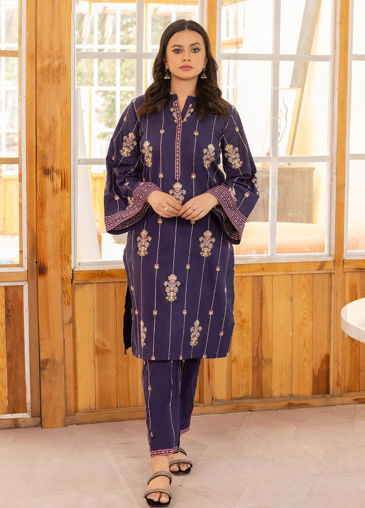 Mohagni Pret Embroidered Cotton 2 Piece Suit LEM-03