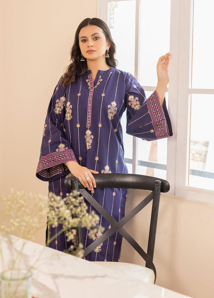 Mohagni Pret Embroidered Cotton 2 Piece Suit LEM-03