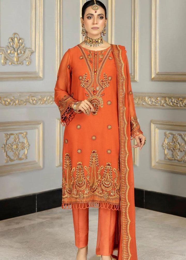 Mohagni Pret Embroidered Chiffon 3 Piece Suit MEC-19
