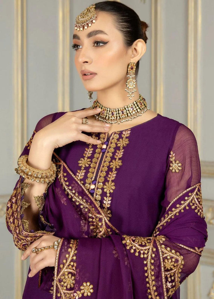 Mohagni Pret Embroidered Chiffon 3 Piece Suit MEC-23