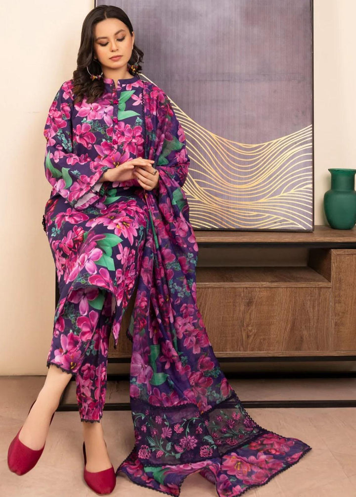 Mohagni Pret Embroidered Viscose 3 Piece Suit PLS-52