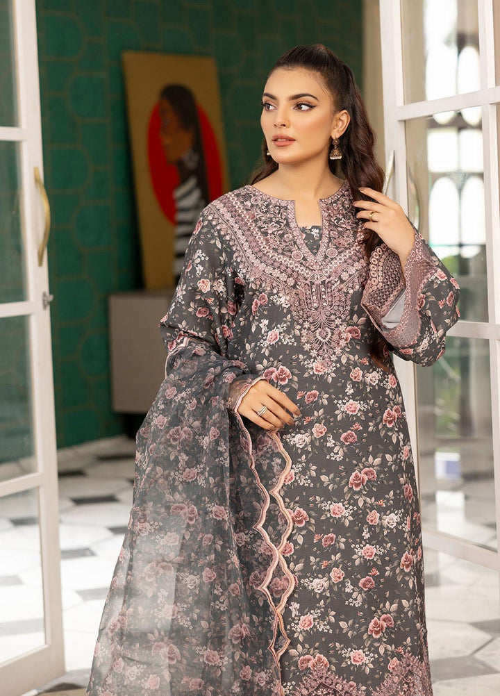 Mohagni Pret Embroidered Viscose 3 Piece Suit PLS-53
