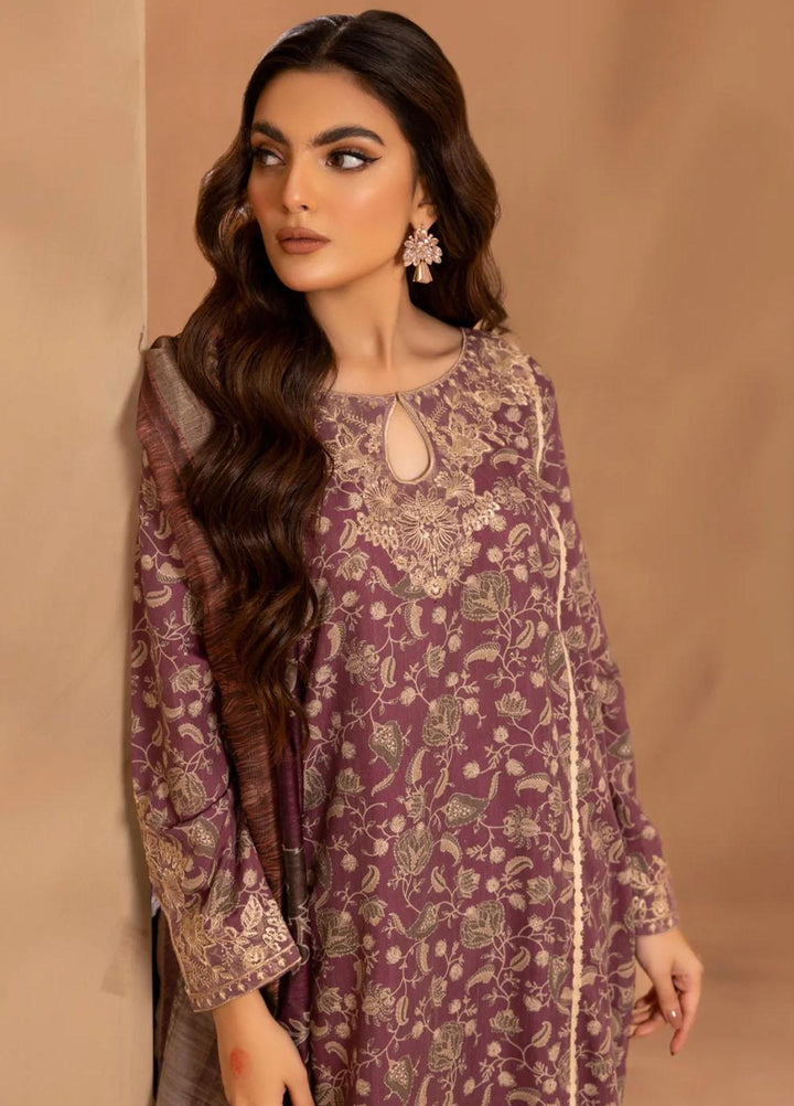 Mohagni Pret Embroidered Slub 3 Piece Suit SBLS-12
