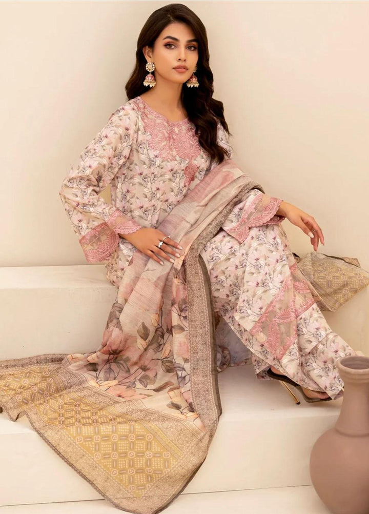 Mohagni Pret Embroidered Slub 3 Piece Suit SBLS-16