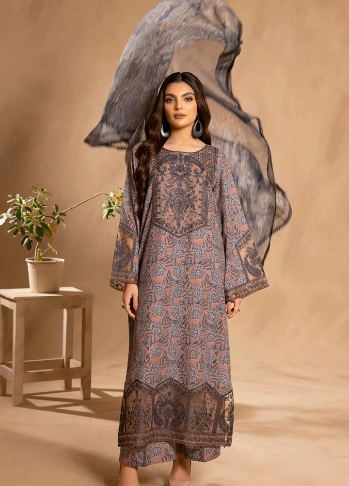 Mohagni Pret Embroidered Slub 3 Piece Suit SBLS-19
