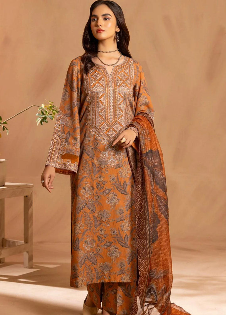 Mohagni Embroidered Slub Suits Unstitched 3 Piece BLS-20 - Winter Collection