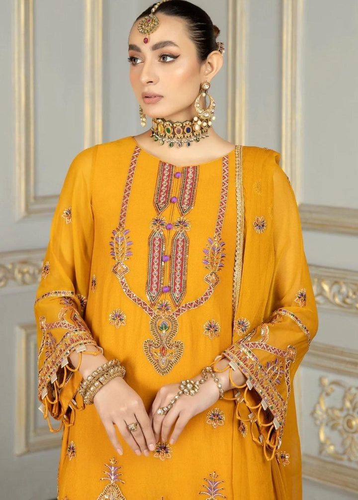 Mohagni Embroidered Chiffon Suits Unstitched 3 Piece MEC-22 - Festive Collection