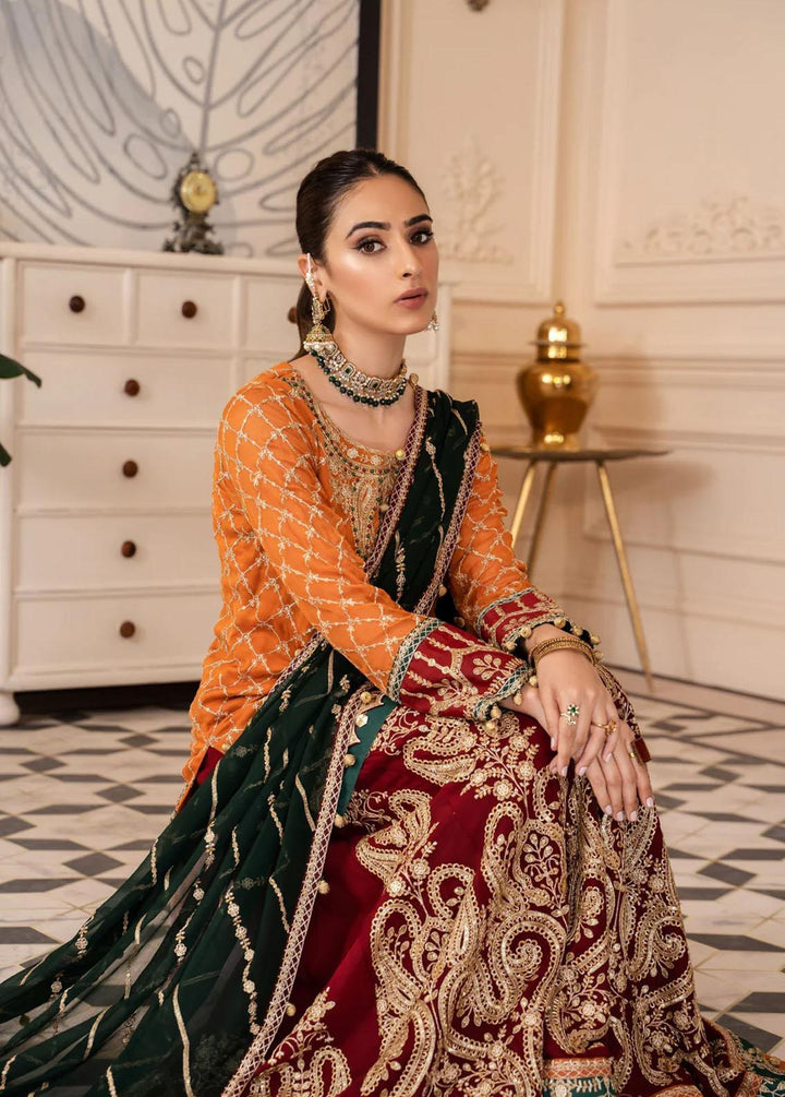 Mohagni Embroidered Chiffon Suits Unstitched 3 Piece MGA-21-31 - Festive Collection