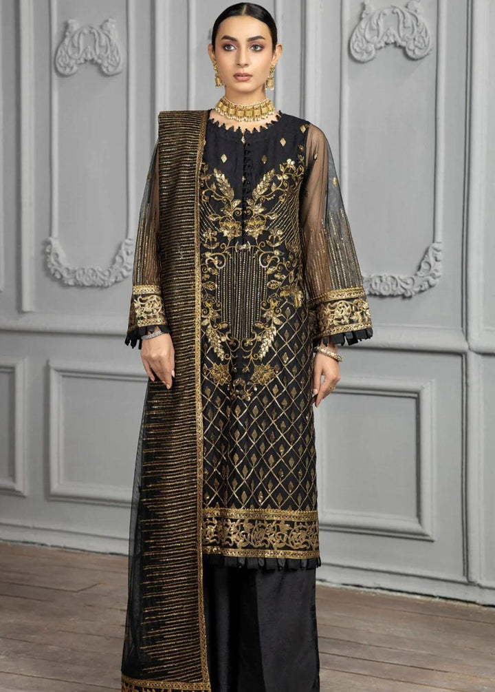 Mohagni Embroidered Net Suits Unstitched 3 Piece MGF-04 - Festive Collection