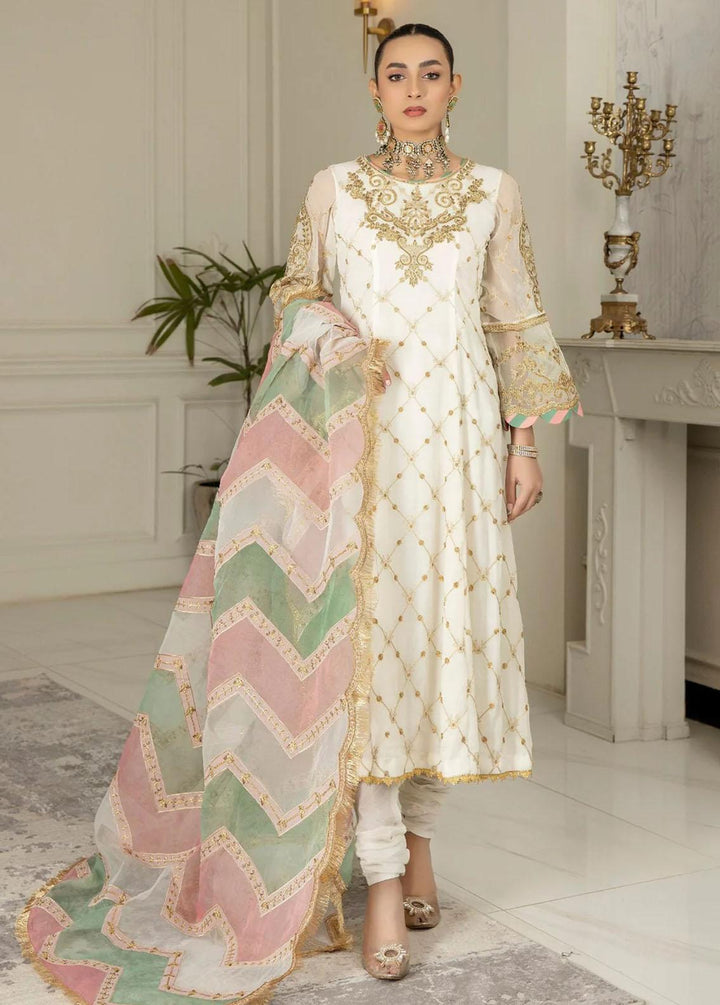 Mohagni Embroidered Chiffon Suits Unstitched 3 Piece MGP-06 - Festive Collection