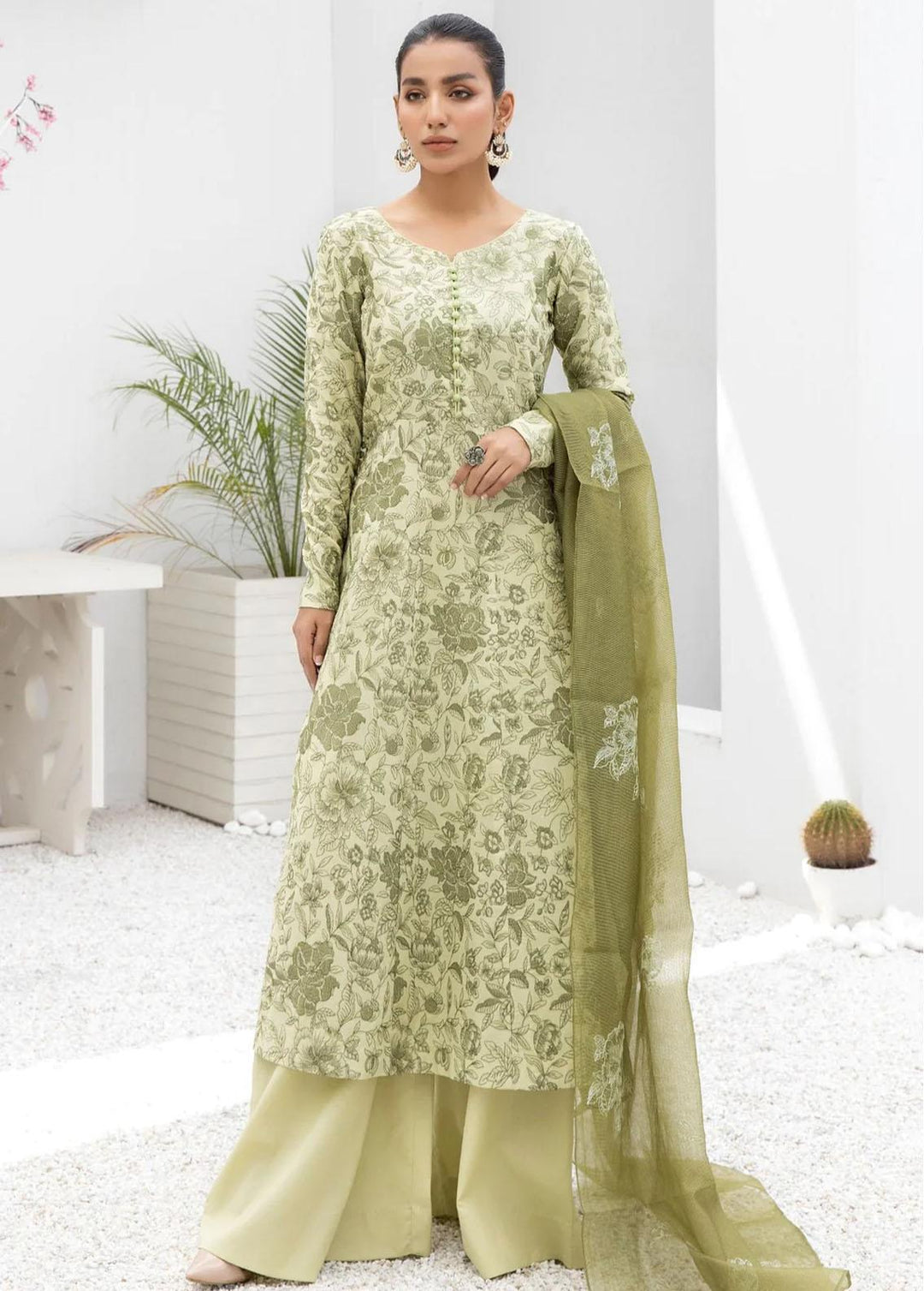 Mohagni Embroidered Lawn Suits Unstitched 3 Piece MGY-02 - Festive Collection