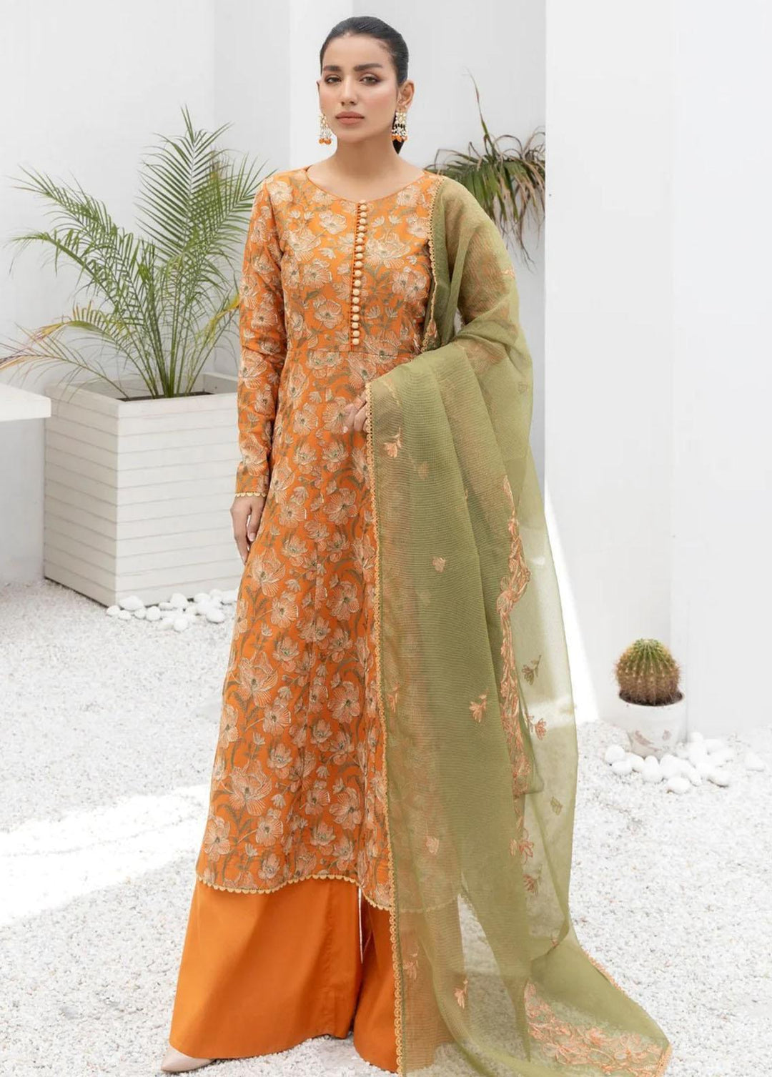 Mohagni Embroidered Lawn Suits Unstitched 3 Piece MGY-04 - Festive Collection