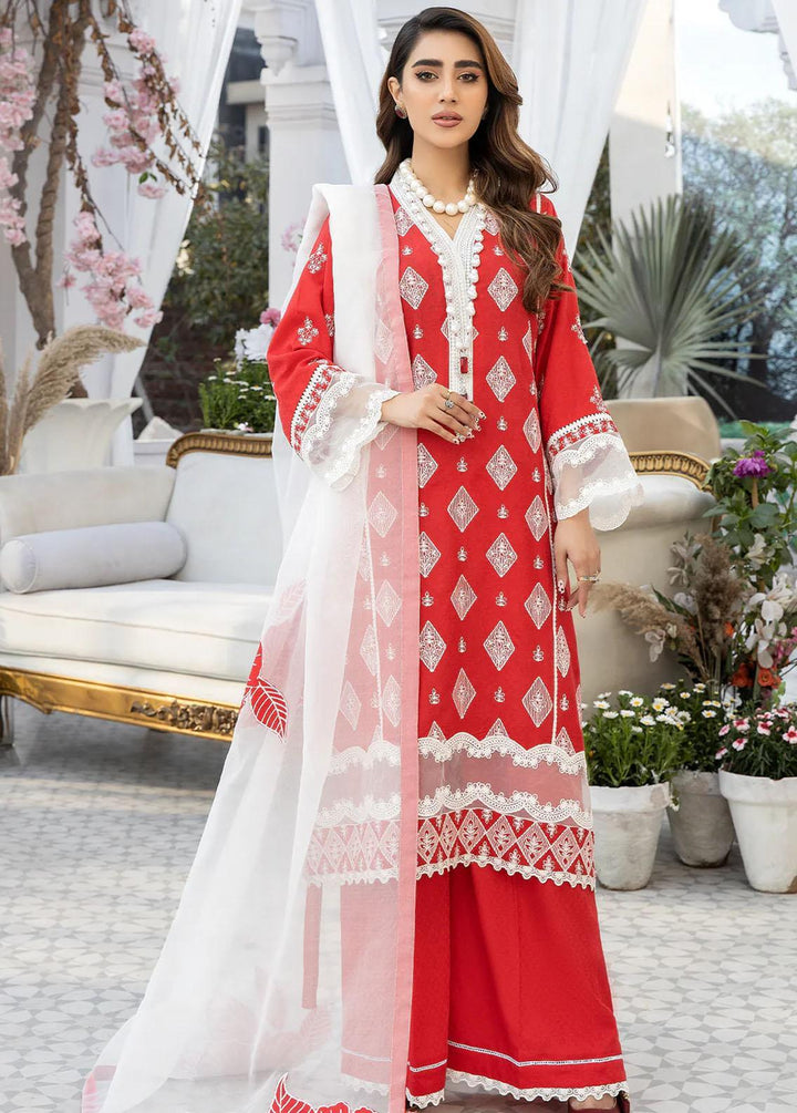 Mohagni Embroidered Lawn Suits Unstitched 3 Piece MGZ-02 - Festive Collection