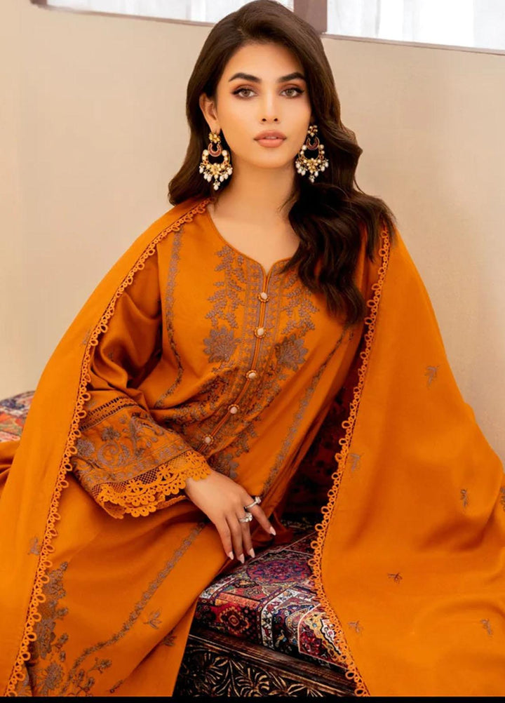 Mohagni Embroidered Dhanak Suits Unstitched 3 Piece MWS-01 - Winter Collection
