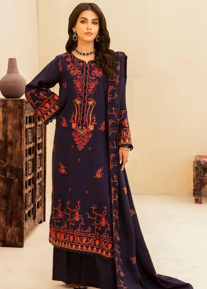Mohagni Embroidered Dhanak Suits Unstitched 3 Piece MWS-05 - Winter Collection