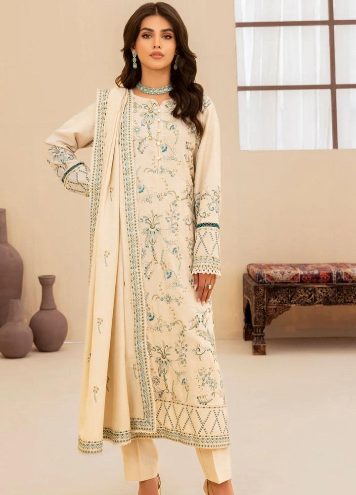 Mohagni Embroidered Wool Suits Unstitched 3 Piece MWS-07 - Winter Collection