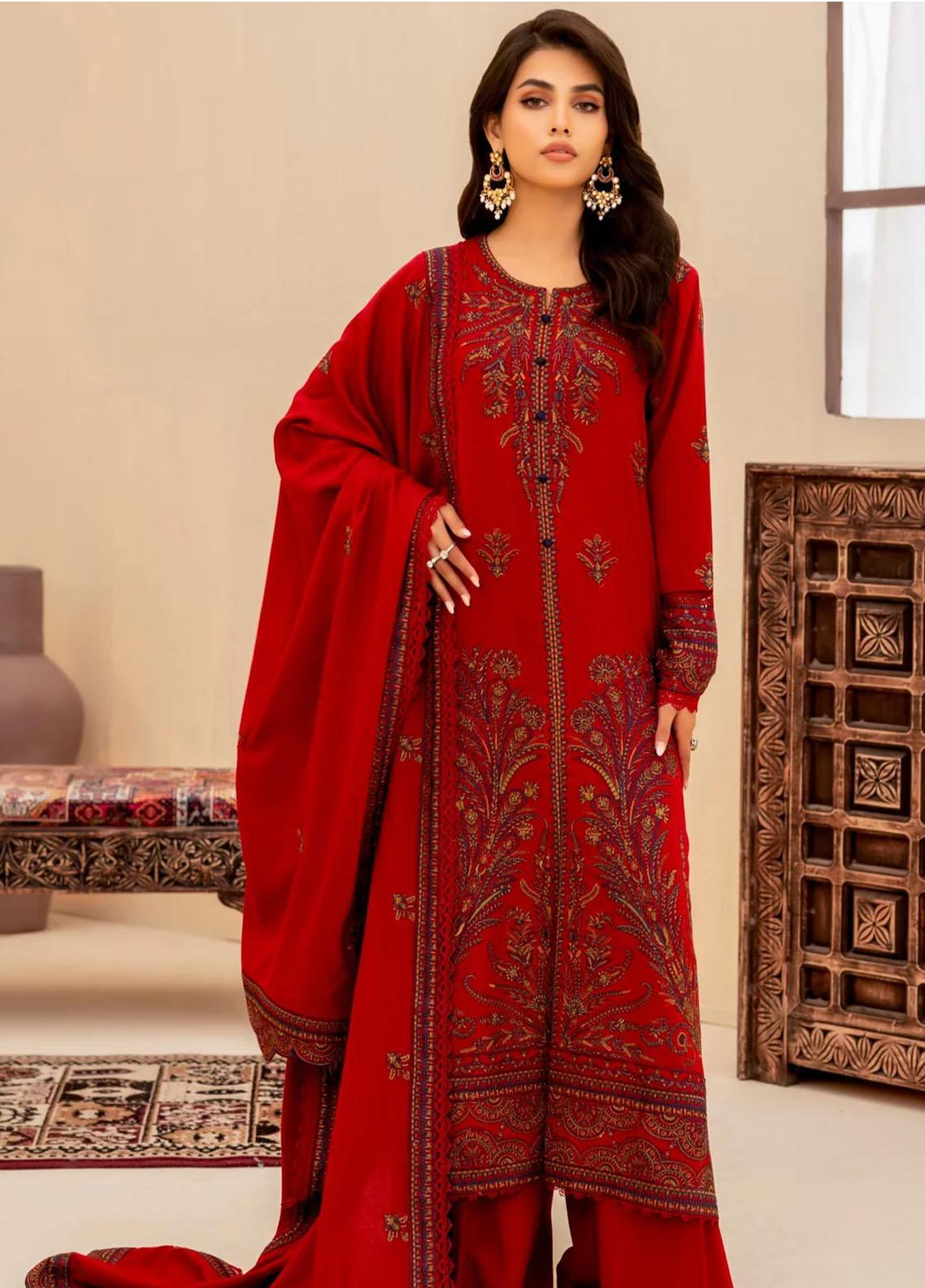 Mohagni Pret Embroidered Dhanak 3 Piece Suit MWS-02