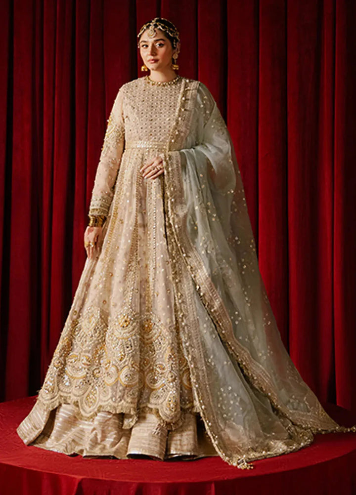 Mohsin Naveed Ranjha Embroidered Organza Suit Unstitched 4 Piece MNR24ZD Shabnami - Luxury Collection