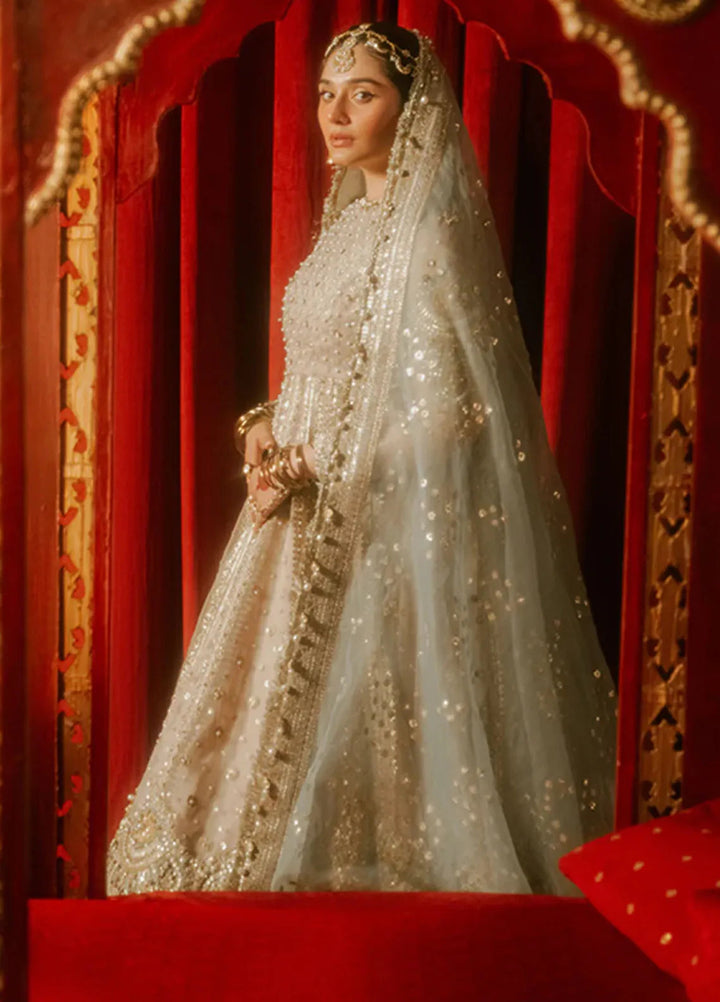 Mohsin Naveed Ranjha Embroidered Organza Suit Unstitched 4 Piece MNR24ZD Shabnami - Luxury Collection