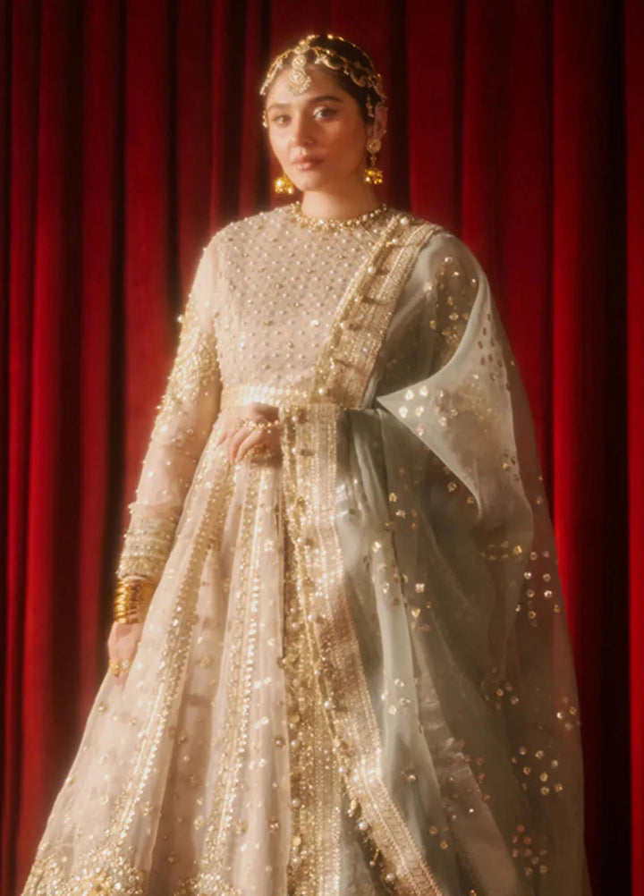 Mohsin Naveed Ranjha Embroidered Organza Suit Unstitched 4 Piece MNR24ZD Shabnami - Luxury Collection