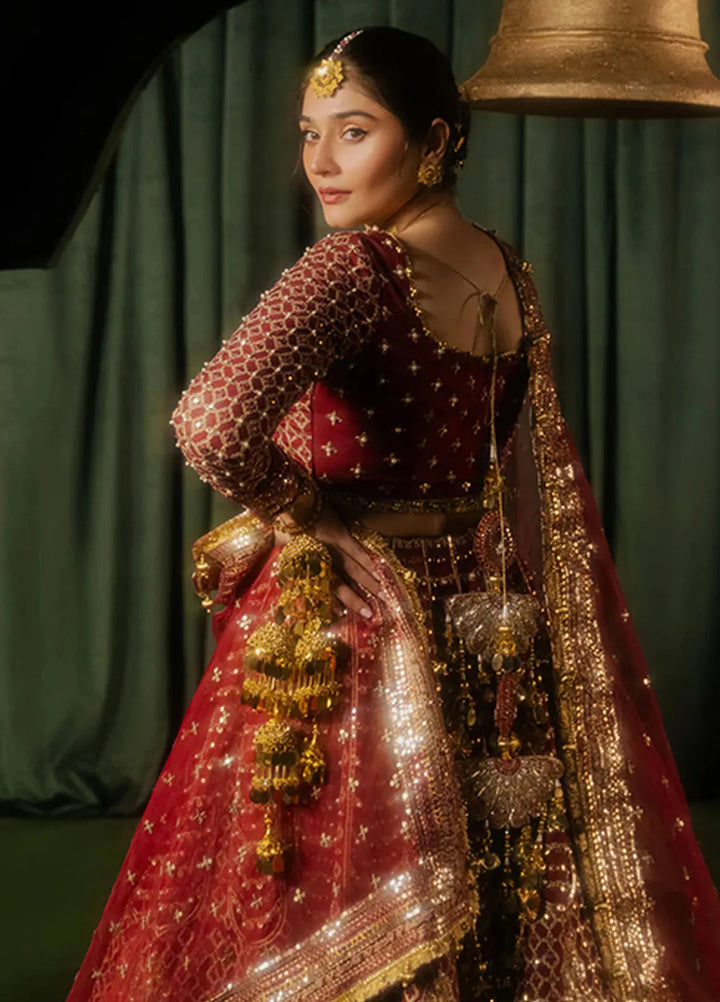 Mohsin Naveed Ranjha Embroidered Raw Silk Suit Unstitched 3 Piece MNR24ZD Bia - Luxury Collection