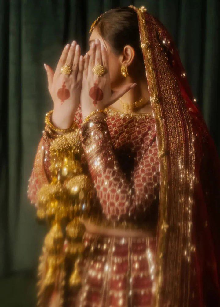 Mohsin Naveed Ranjha Embroidered Raw Silk Suit Unstitched 3 Piece MNR24ZD Bia - Luxury Collection