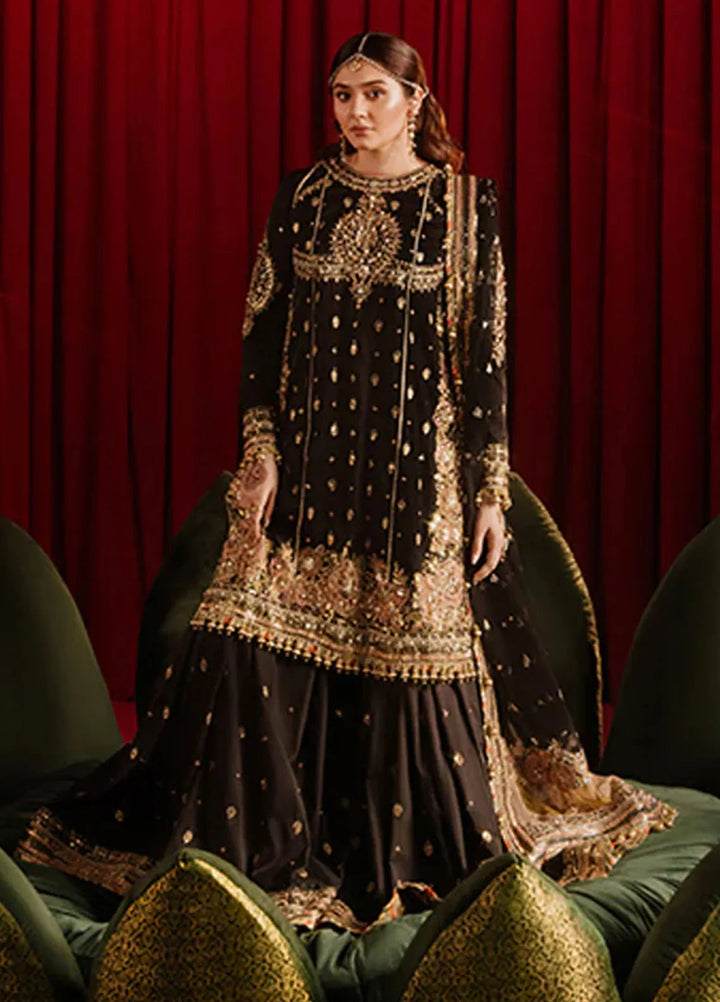 Mohsin Naveed Ranjha Embroidered Silk Suit Unstitched 3 Piece MNR24ZD Afreen - Luxury Collection