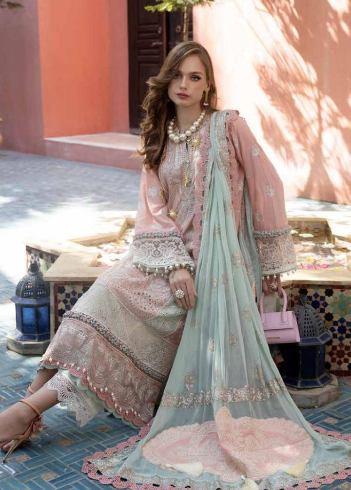 Moksha by AJR Embroidered Lawn Suits Unstitched 3 Piece AJR23M D-03 Ruhay - Luxury Collection