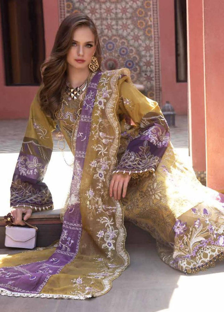 Moksha by AJR Embroidered Lawn Suits Unstitched 3 Piece AJR23M D-10 Zeenat - Luxury Collection