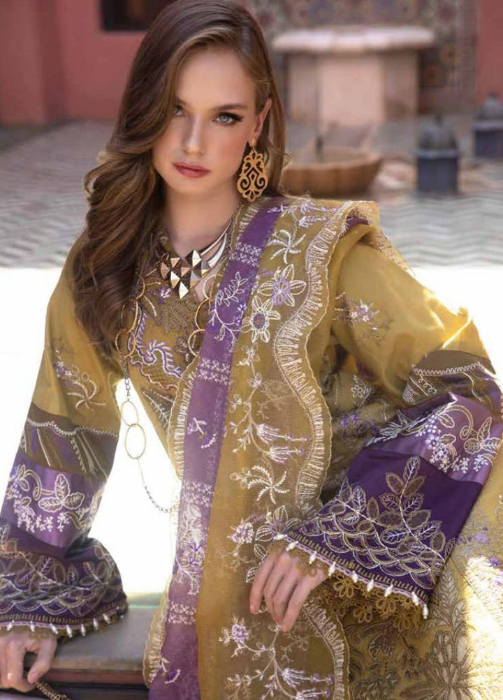 Moksha by AJR Embroidered Lawn Suits Unstitched 3 Piece AJR23M D-10 Zeenat - Luxury Collection