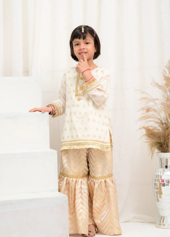 Mom4Little Pret Cotton Banarsi Gharara Set