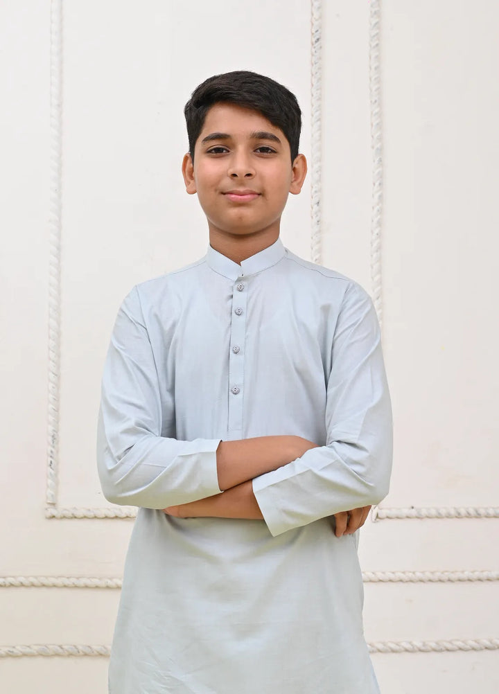 Mom4Little Pret Cotton Light Blue and white Kurta Pajama