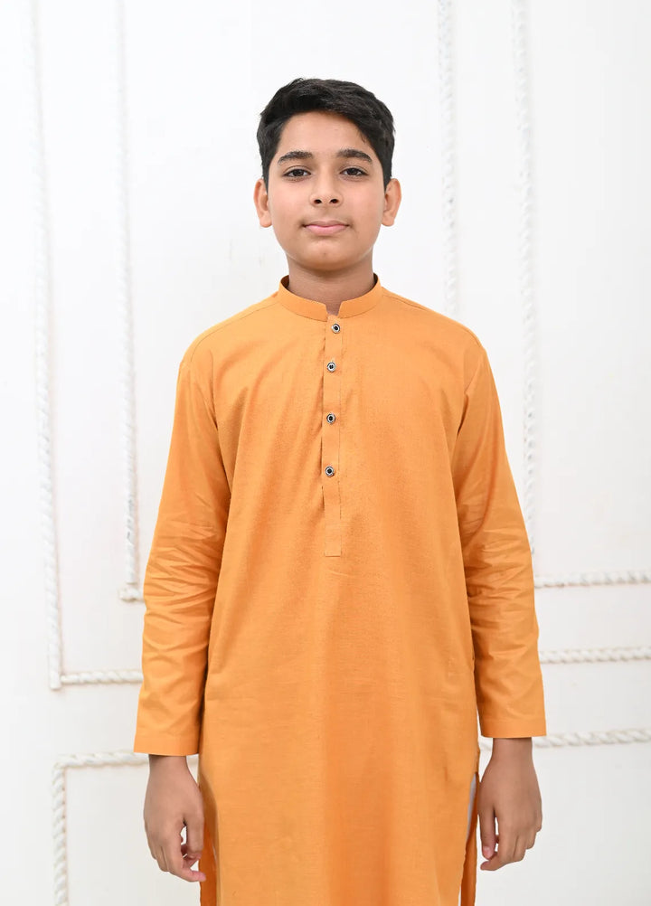 Mom4Little Pret cotton Mustard and white Kurta Pajama