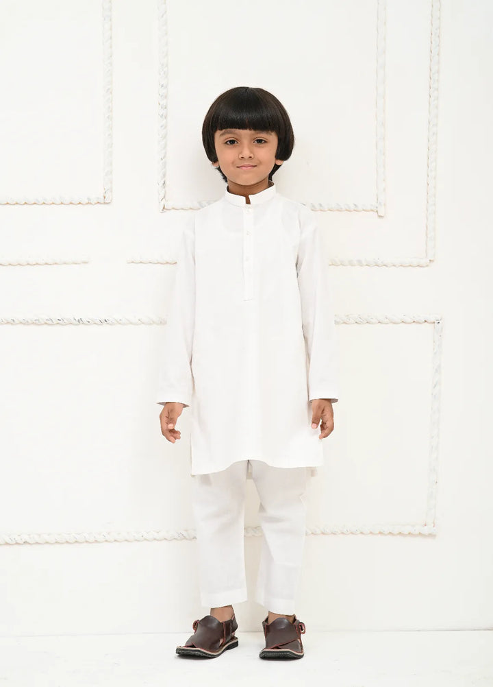 Mom4Little Pret Cotton White Kurta Pajama