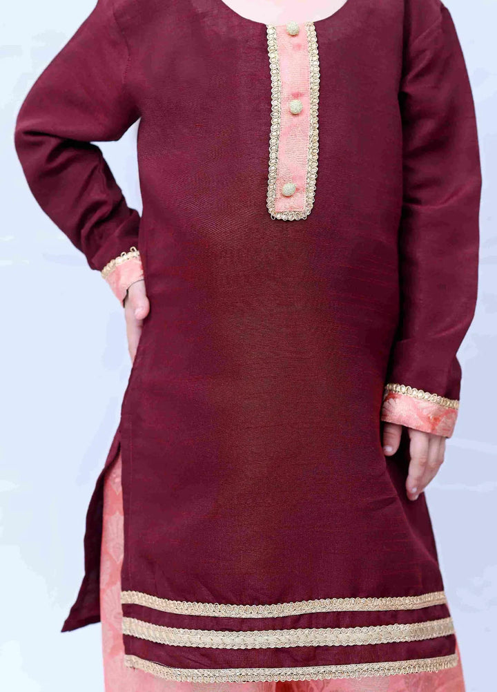 Mom4Little Pret Raw silk Bahaar Suit