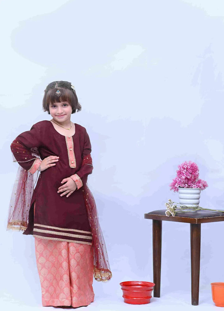 Mom4Little Pret Raw silk Bahaar Suit
