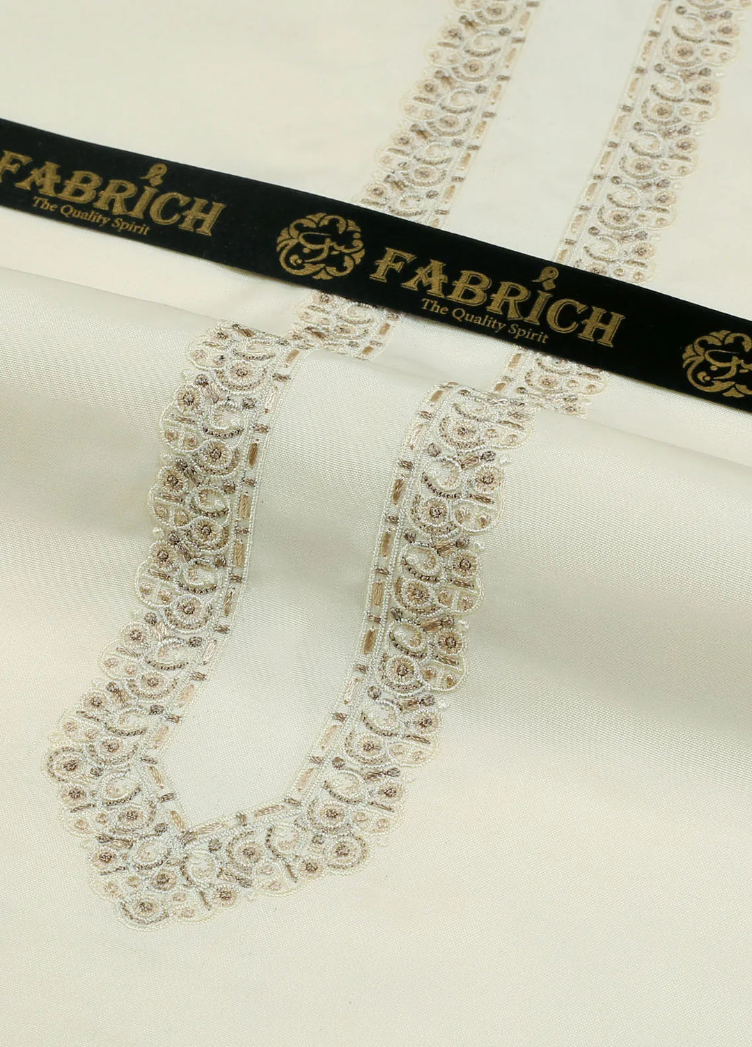 Monochrome by Fabrich Embroidered Wash N Wear Suit Unstitched 2 Piece GTS-BG-005 - Festive Collection