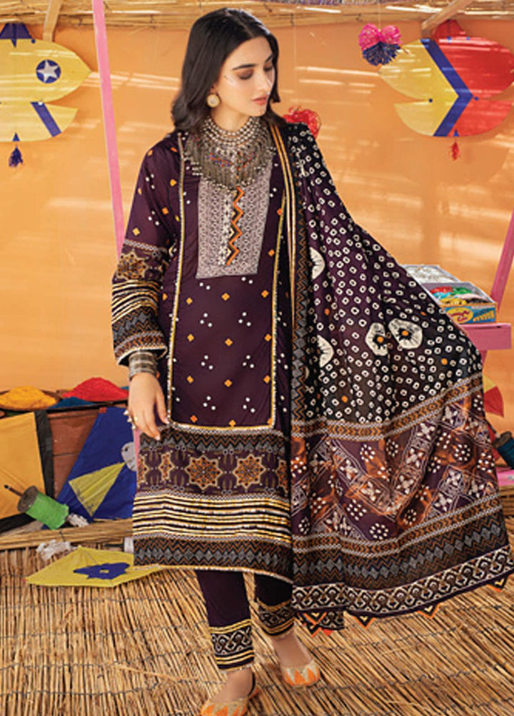 Monsoon Chunri by Al Zohaib Printed Lawn Suits Unstitched 3 Piece AZ21MC 7-B - Summer Collection