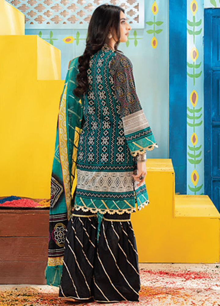 Monsoon Chunri by Al Zohaib Printed Lawn Suits Unstitched 3 Piece AZ21MC 9-A - Summer Collection