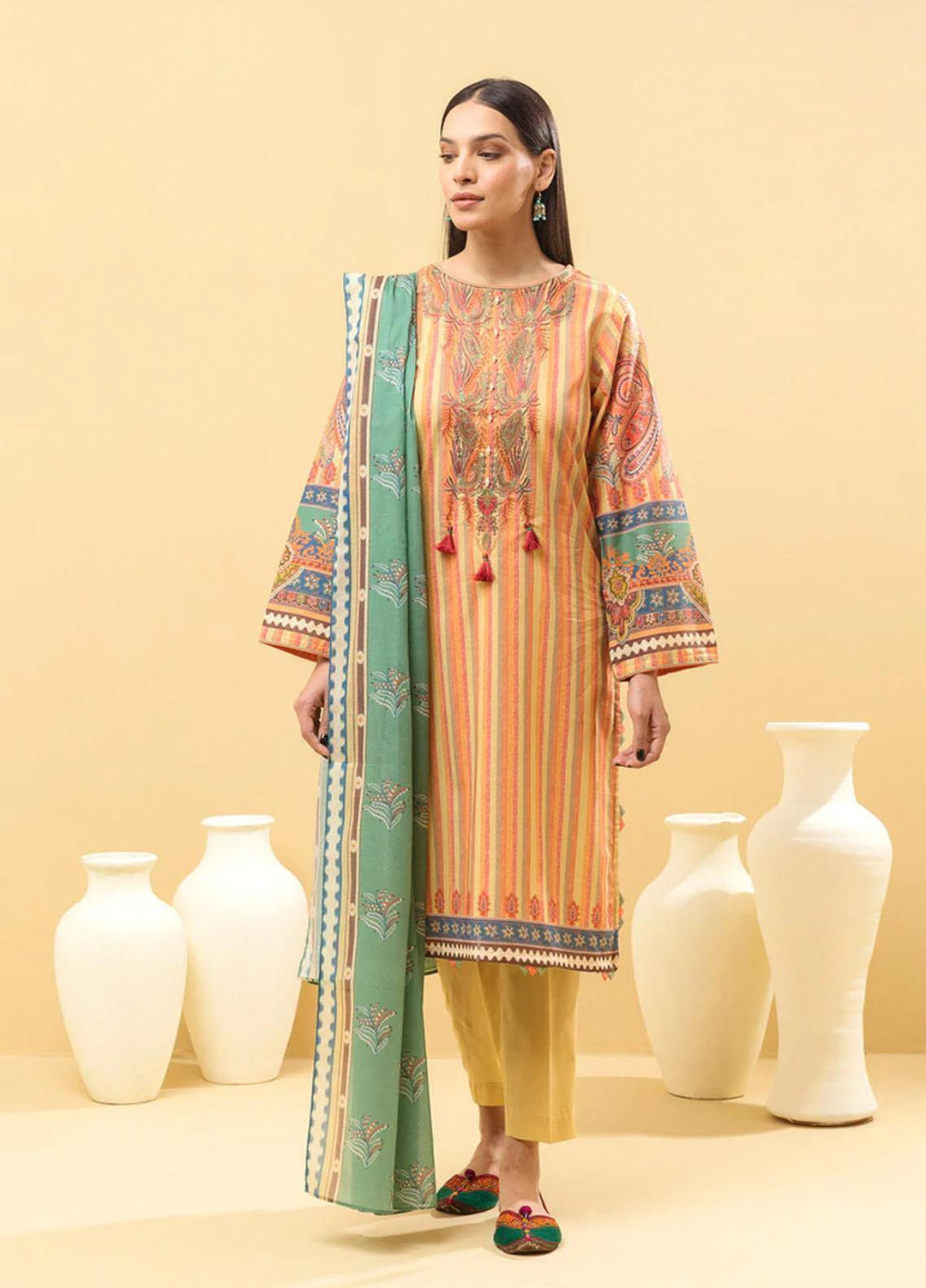 Morbagh by Beechtree Embroidered Lawn Suit Unstitched 3 Piece MRB22SS MB1S22U37 - Spring / Summer Collection