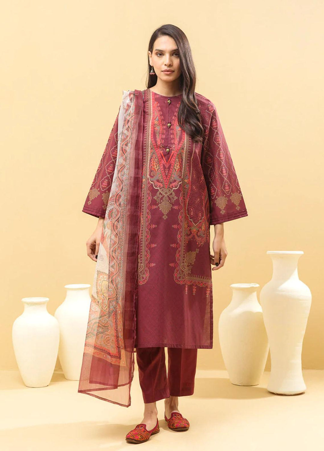 Morbagh by Beechtree Printed Lawn Suit Unstitched 3 Piece MRB22SS MB1S22U48 - Spring / Summer Collection
