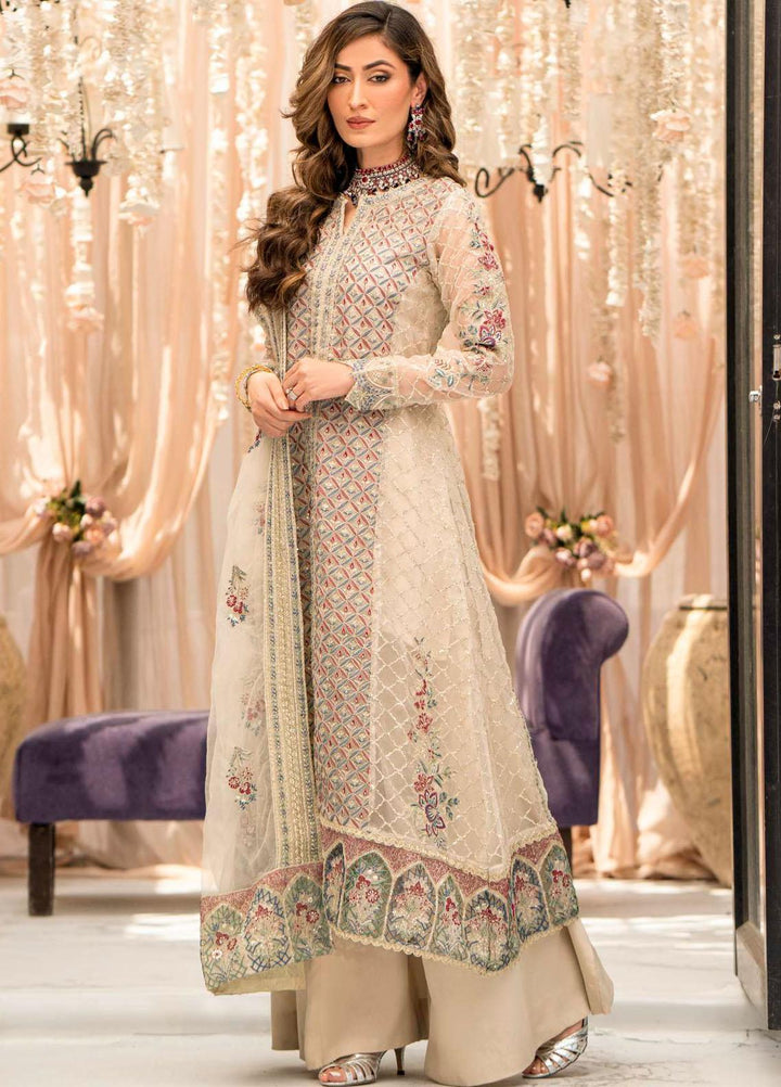 Motifz Embroidered Organza Suits Unstitched 3 Piece MT23PB MWU04117 Amaya - Luxury Collection