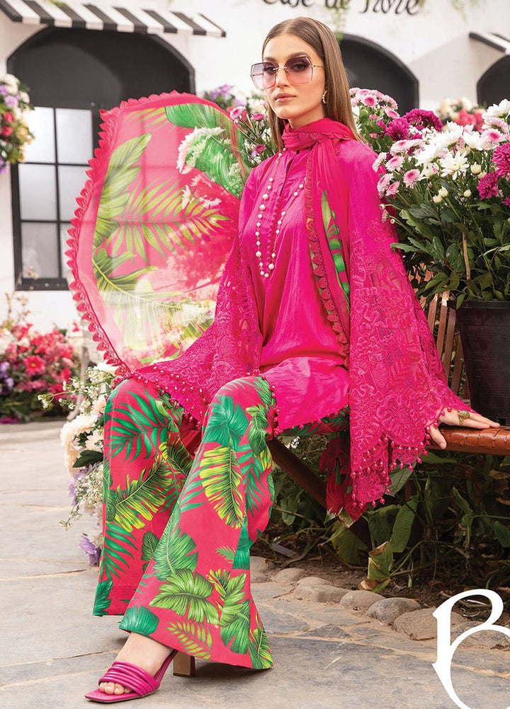 MPrints by Maria B Embroidered Lawn Suits Unstitched 3 Piece MB24P 1B - Summer Collection