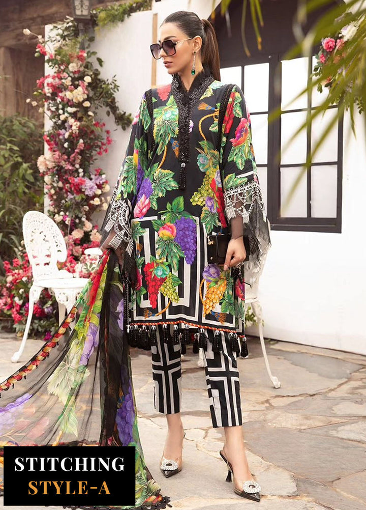 MPrints by Maria B Embroidered Lawn Suits Unstitched 3 Piece MB24P 8B - Summer Collection