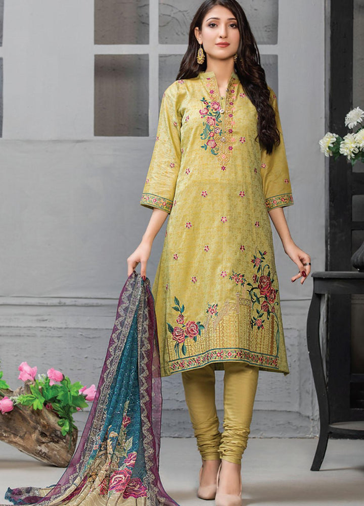 MTF Embroidered Jacquard Suits Unstitched 3 Piece MTF21TT D-04 - Summer Collection