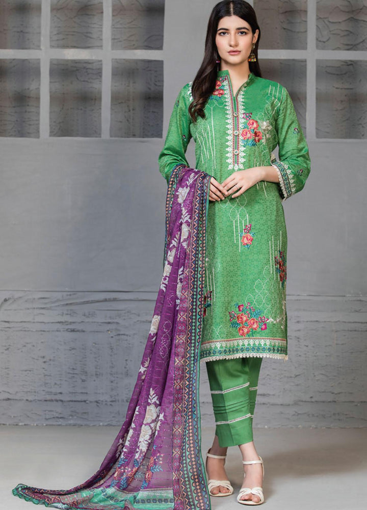 MTF Embroidered Jacquard Suits Unstitched 3 Piece MTF21TT D-10 - Summer Collection