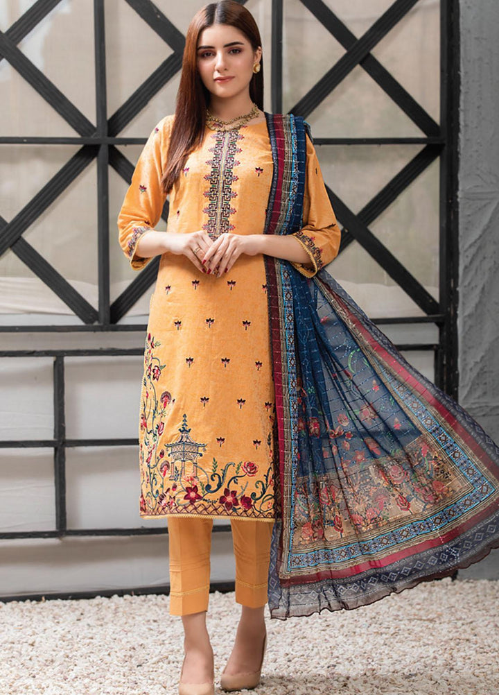 MTF Embroidered Jacquard Suits Unstitched 3 Piece MTF21TT D-11 - Summer Collection