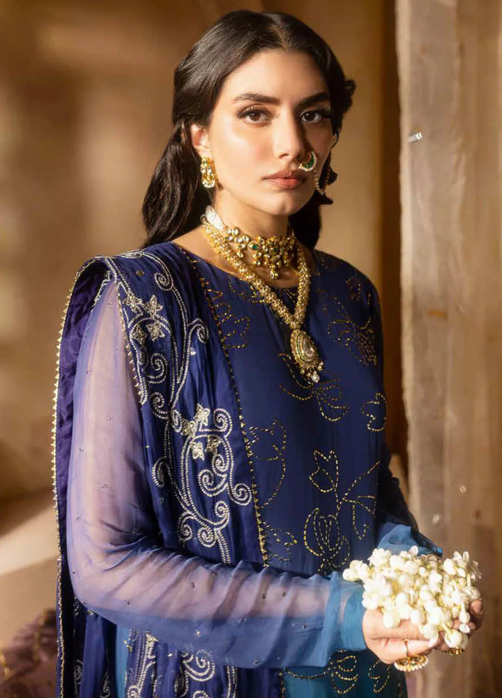Mukeshkari By Nureh Embroidered Chiffon Suit Unstitched 4 Piece NU24MK MK-03 - Formal Collection