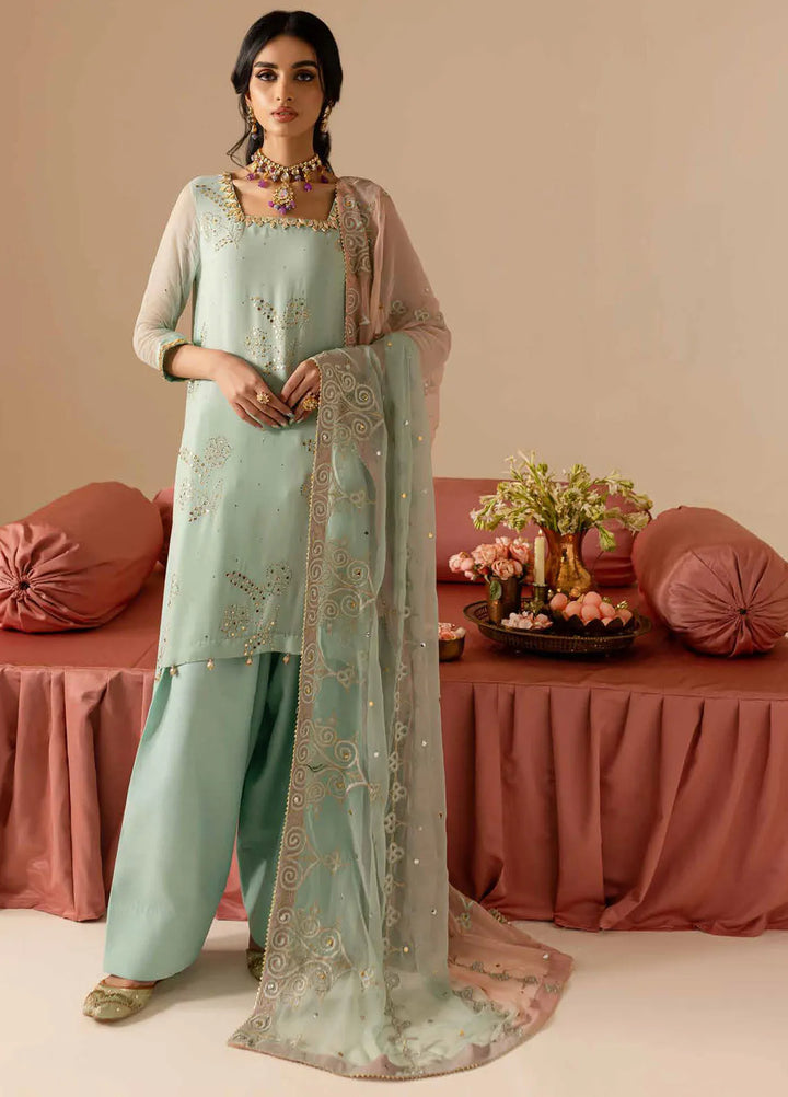 Mukeshkari by Nureh Embroidered Chiffon Suit Unstitched 4 Piece NU25MC MK-11 - Formals Collection